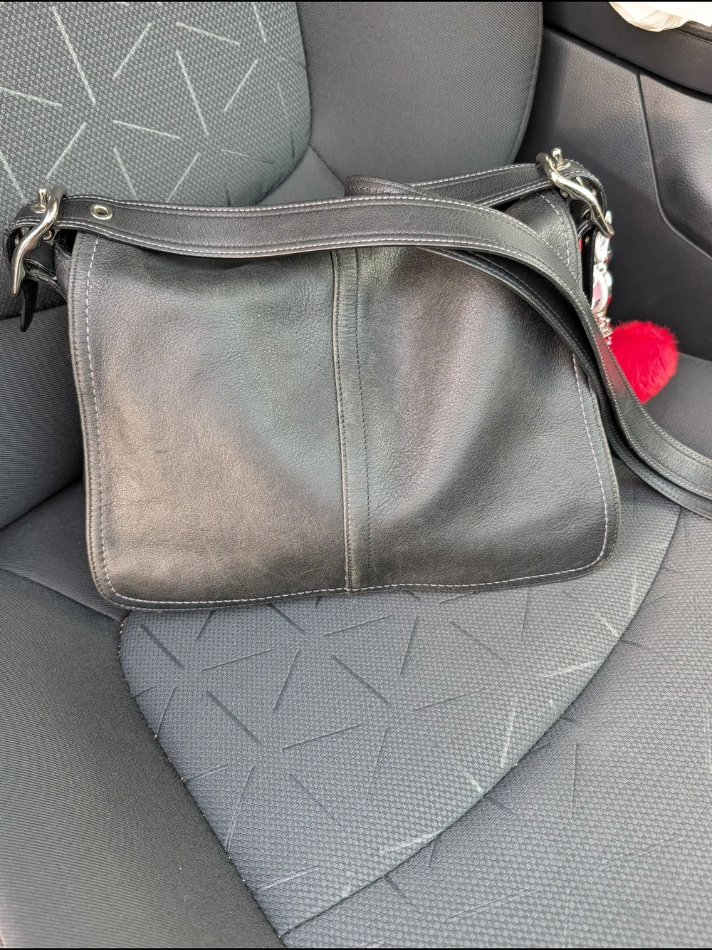 Coach Black Leather Shoulder Bag